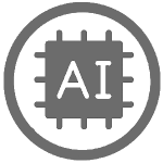 AI Power icon grey